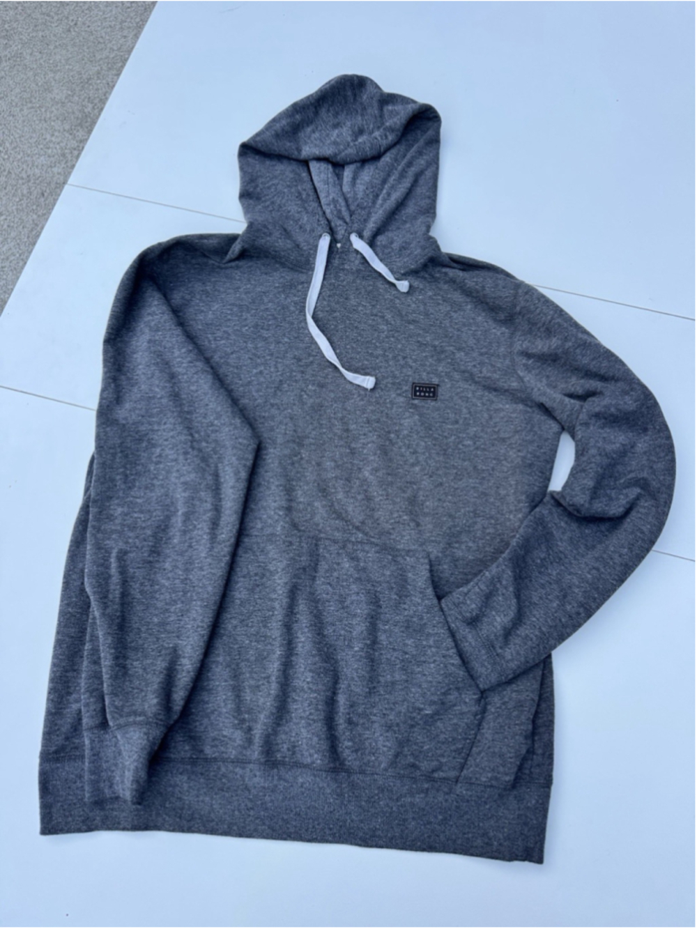 BillaBong Sweatshirt Men's Size Large, Gray Pullover, Long Sleeve, Drawstring
